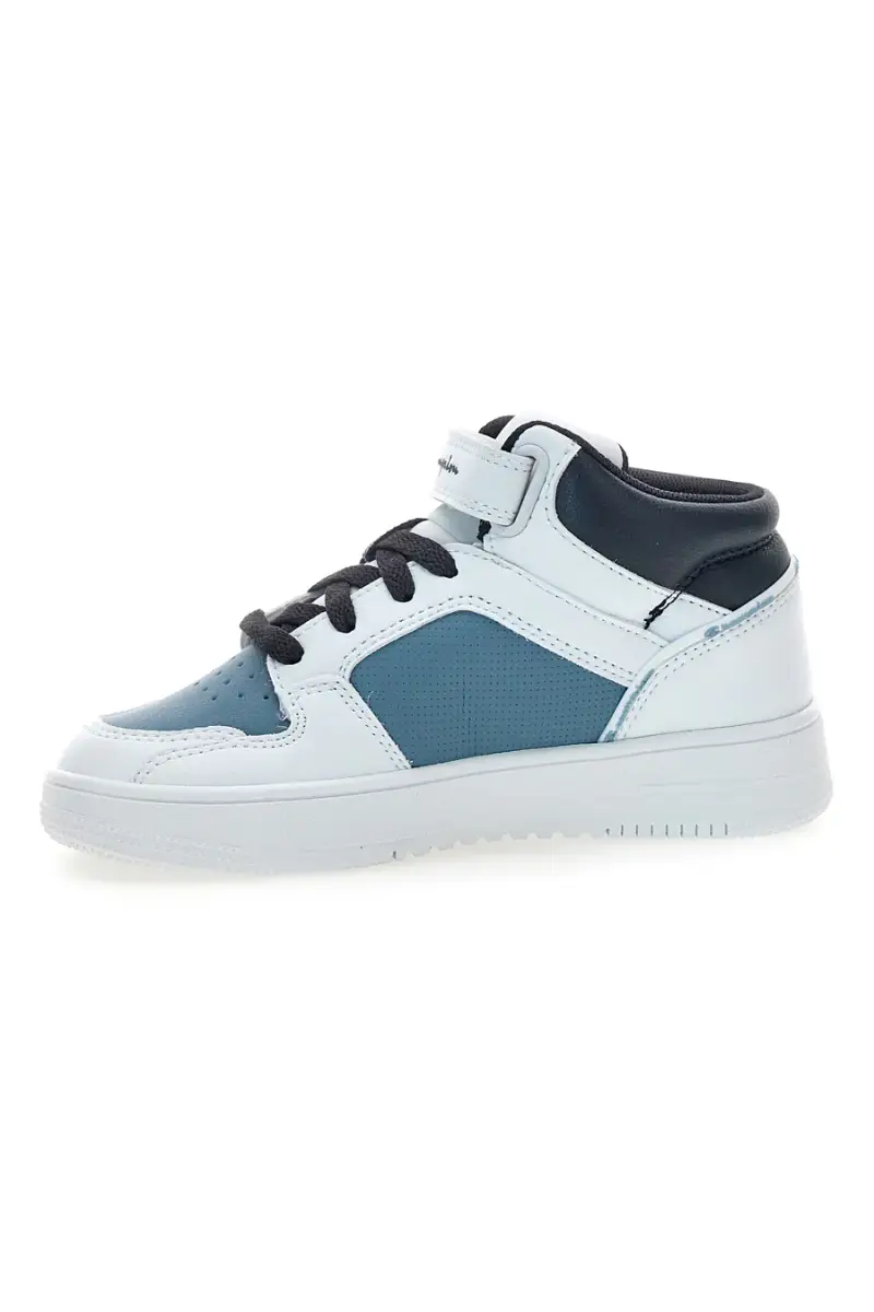 Sneakers mid bianche e blu con strappo Champion RD18 2 MID B PS [BIANCO miniatura 4