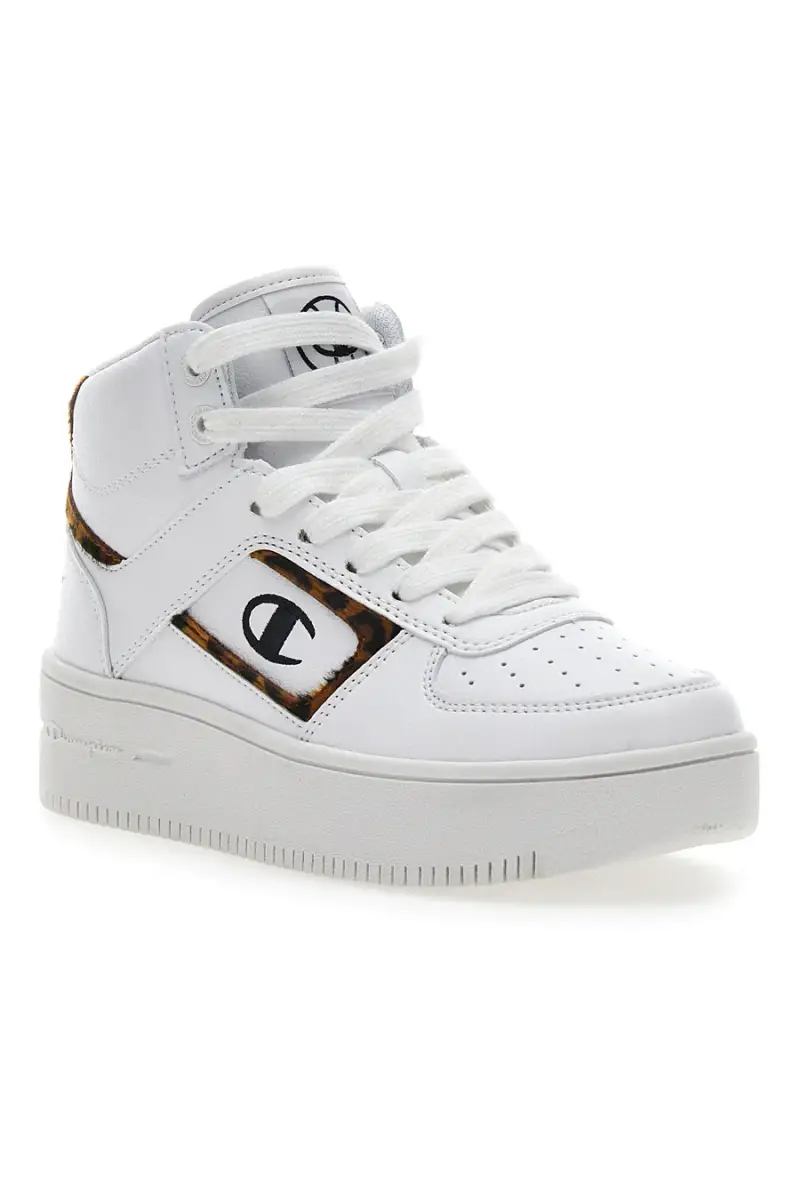 Sneakers Mid-Cut Champion Foul Play Plat Mid Animalier Bianche [BIANCO] miniatura 2