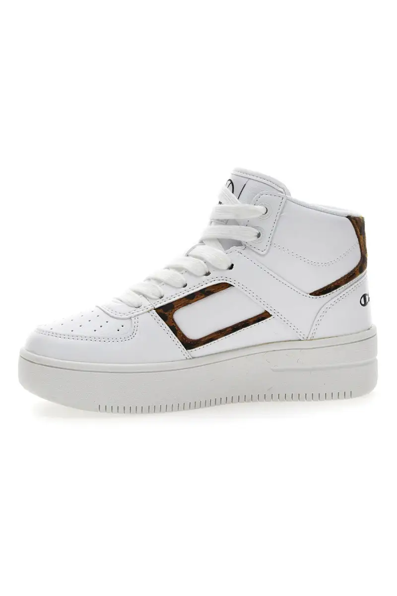 Sneakers Mid-Cut Champion Foul Play Plat Mid Animalier Bianche [BIANCO] miniatura 3