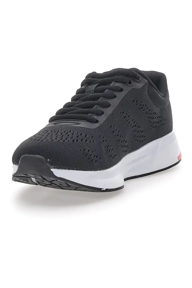 Sneakers Nere con Dettagli Corallo e Tomaia in Mesh CHAMPION JAUNT [NERO] miniatura 3