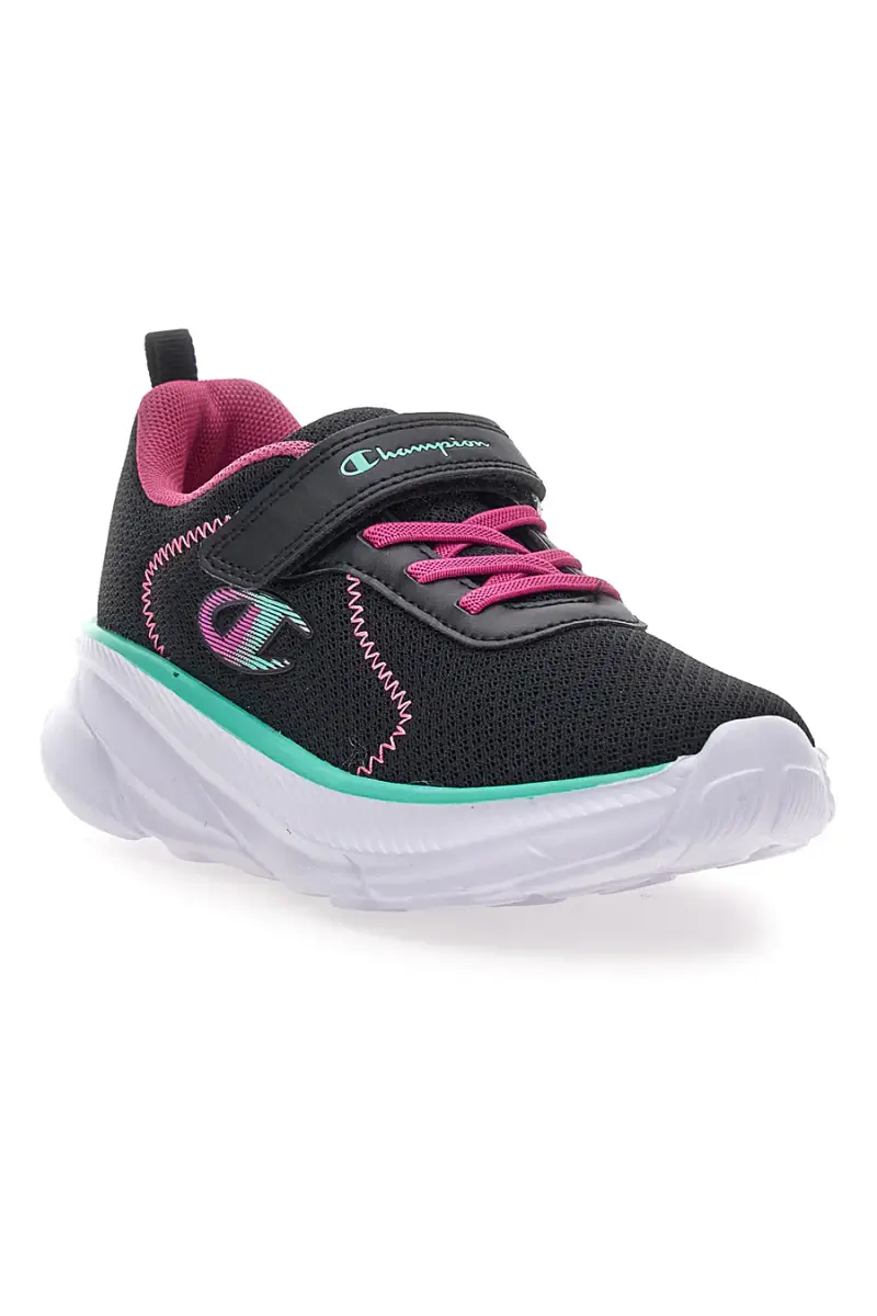 Sneakers nere con dettagli fucsia Champion Hro J G Ps [NERO] miniatura 2