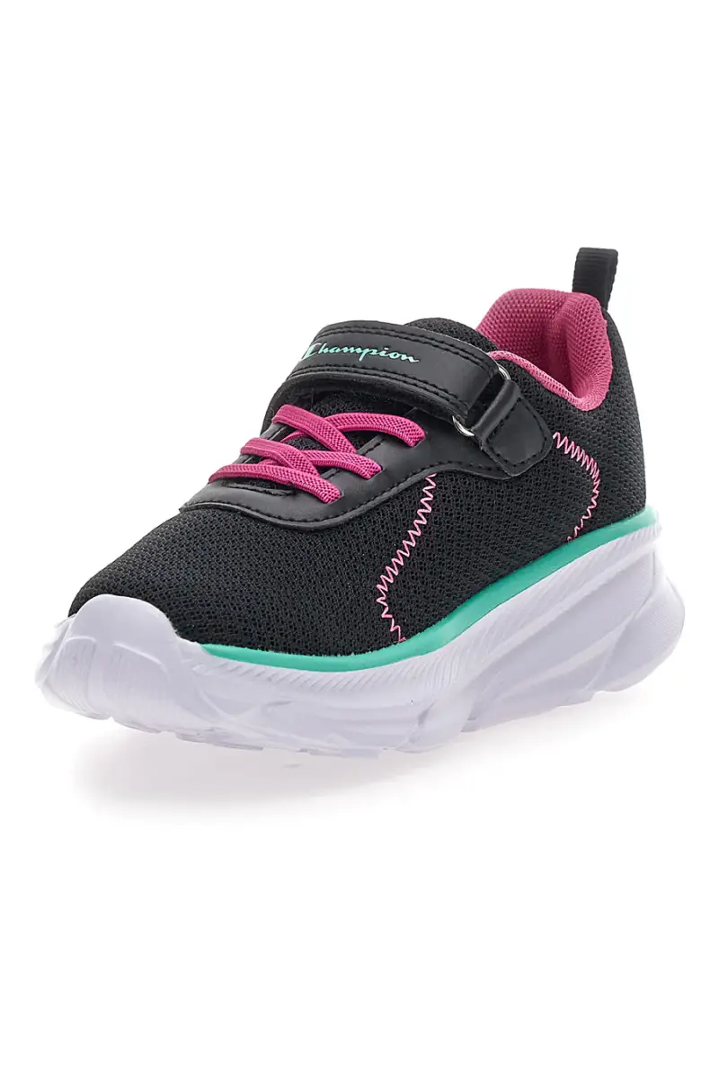 Sneakers nere con dettagli fucsia Champion Hro J G Ps [NERO] miniatura 3