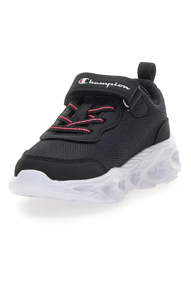 Sneakers nere con luci e stampa colorata Champion Funfair Print G TD Low Cut Shoe [NERO] miniatura 4