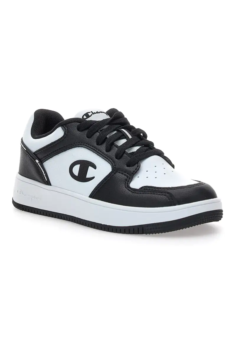 Sneakers nere e bianche con logo laterale Champion RD18 2 0 Low B GS [BIANCO miniatura 2