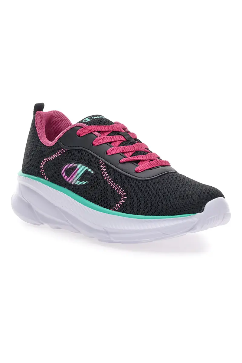 Sneakers nere e fucsia con suola sportiva Champion Hro J G Gs Low Cut [NERO miniatura 2