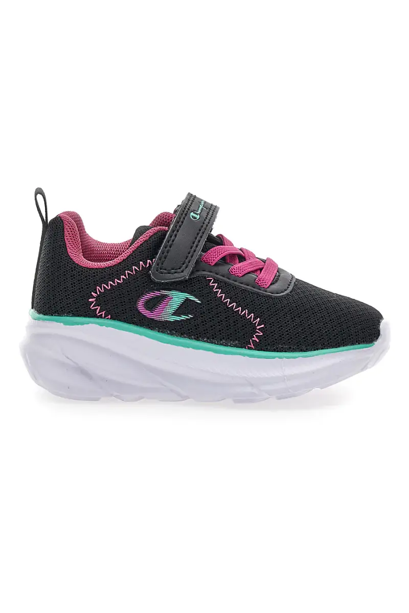 Sneakers nere e fuxia con strappo Champion HRO J G TD [NERO]