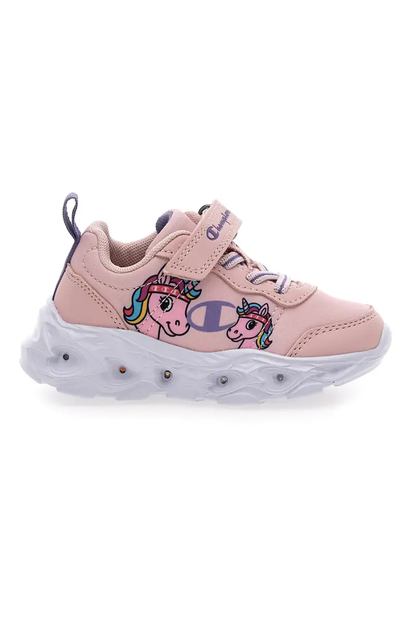 Sneakers rosa con luci chiusura a strappo Champion Funfair Print U TD Low Cut [ROSA]