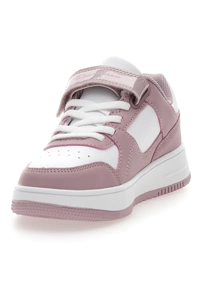 Sneakers rosa con velcro Champion RD18 LOW G PS [BIANCO] miniatura 3