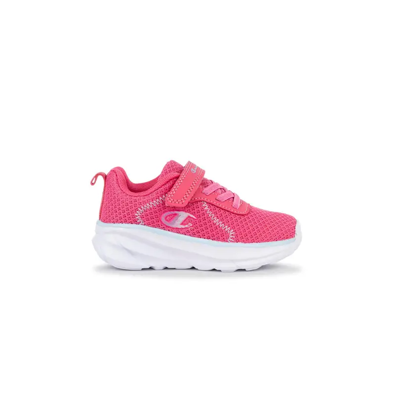 Sneakers running rosa da bimba con logo laterale