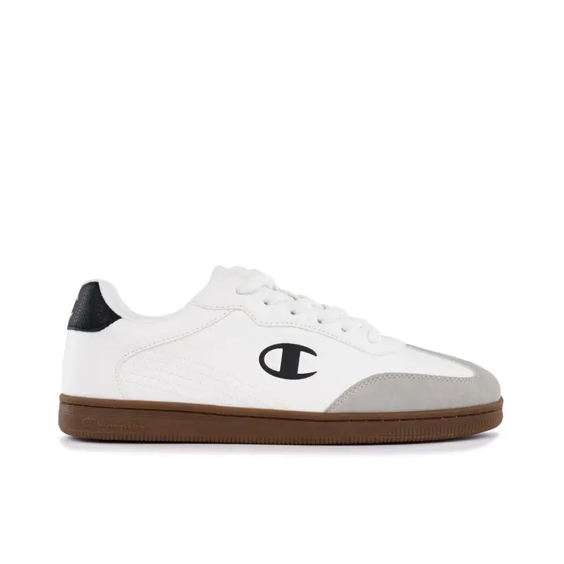 Sneakers uomo tennis bianche con suola a contrasto