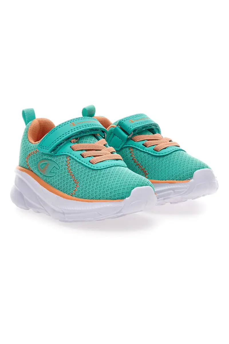Sneakers verde acqua e arancio con strappo Champion HRO J G TD [VERDE ACQUA] miniatura 2