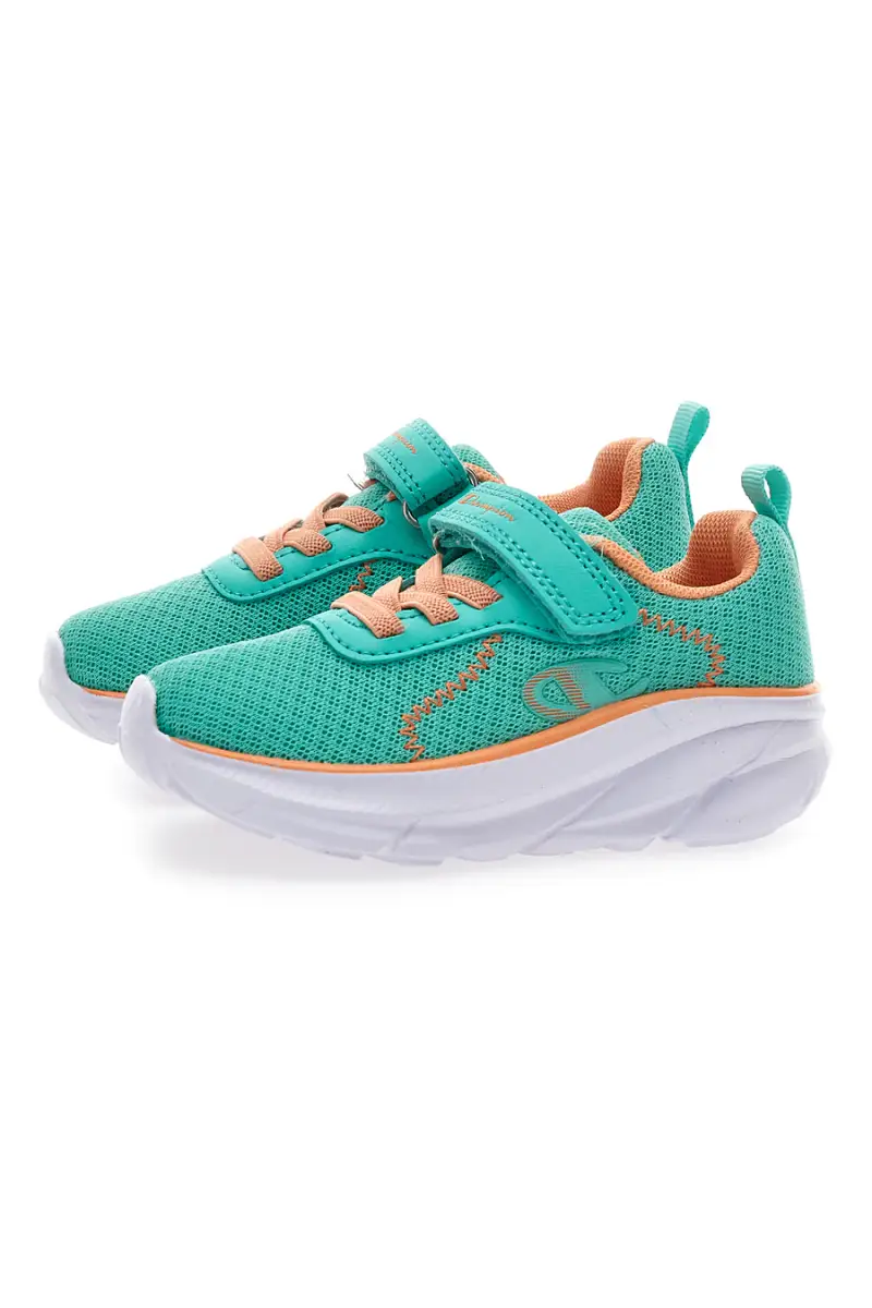 Sneakers verde acqua e arancio con strappo Champion HRO J G TD [VERDE ACQUA] miniatura 4