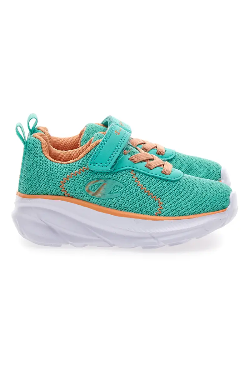 Sneakers verde acqua e arancio con strappo Champion HRO J G TD [VERDE ACQUA]