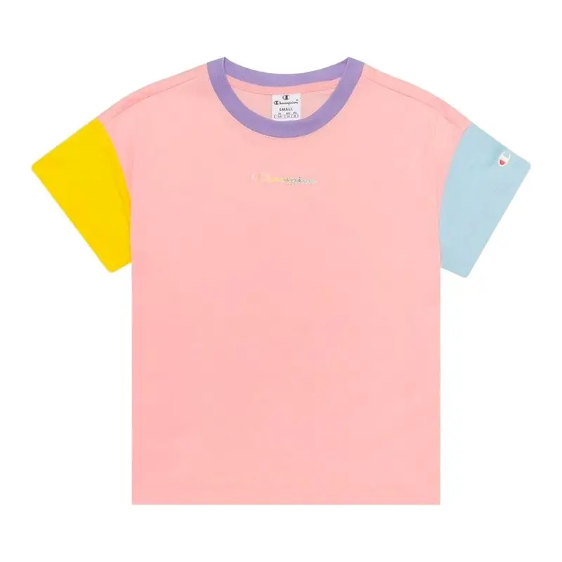 T-Shirt Bicolore Rosa Donna S