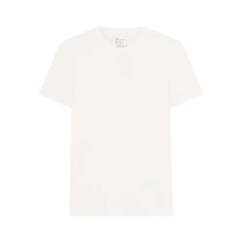 T-Shirt Girocollo V Panna Donna M