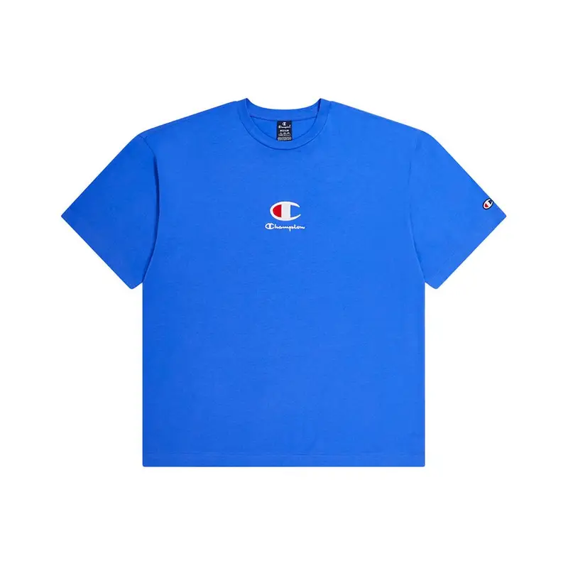 T-Shirt Logo Scritta Blu Uomo XL