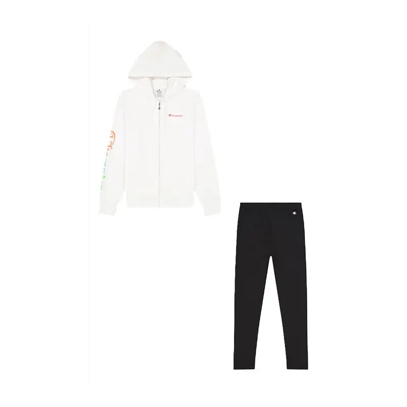 Tuta Sportiva Con Zip E Cappuccio Bianco Donna XS