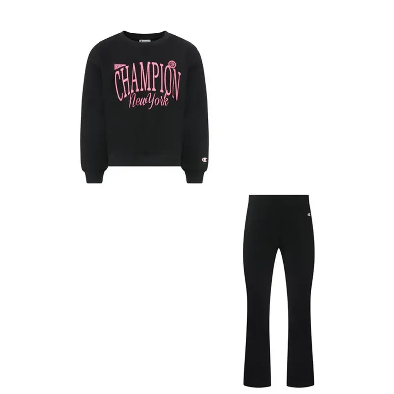 Tuta Sportiva Girocollo Nero Bambina M