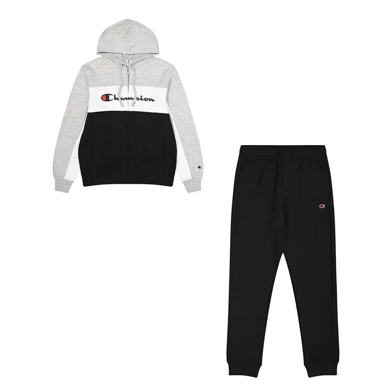 Tuta Sportiva Tricolor Con Cappuccio Grigio Uomo S