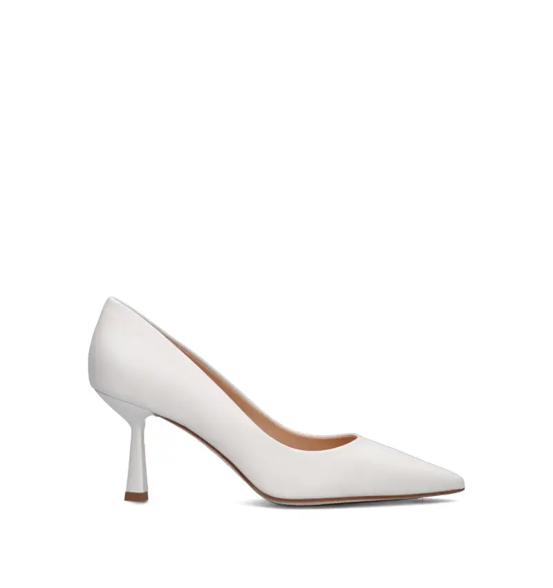 Décolleté donna bianco in pelle Vario