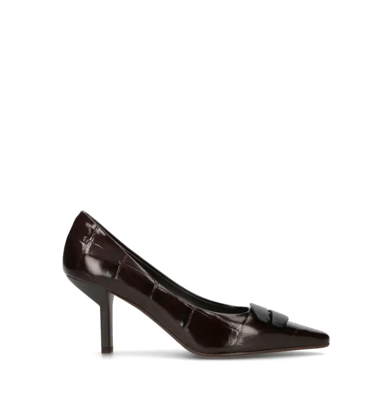 Décolleté donna testa di moro in pelle Vario