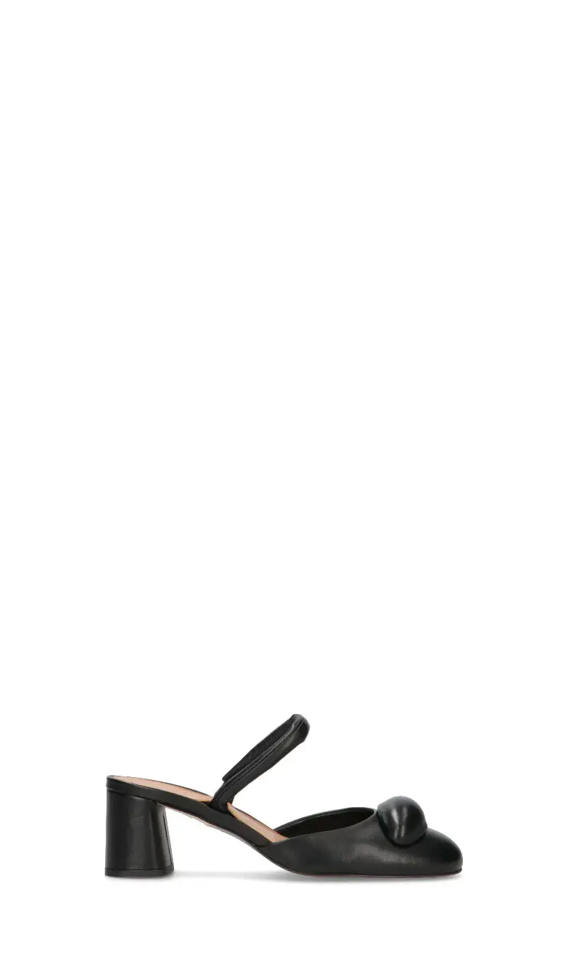 Sabot donna nera in pelle Vario