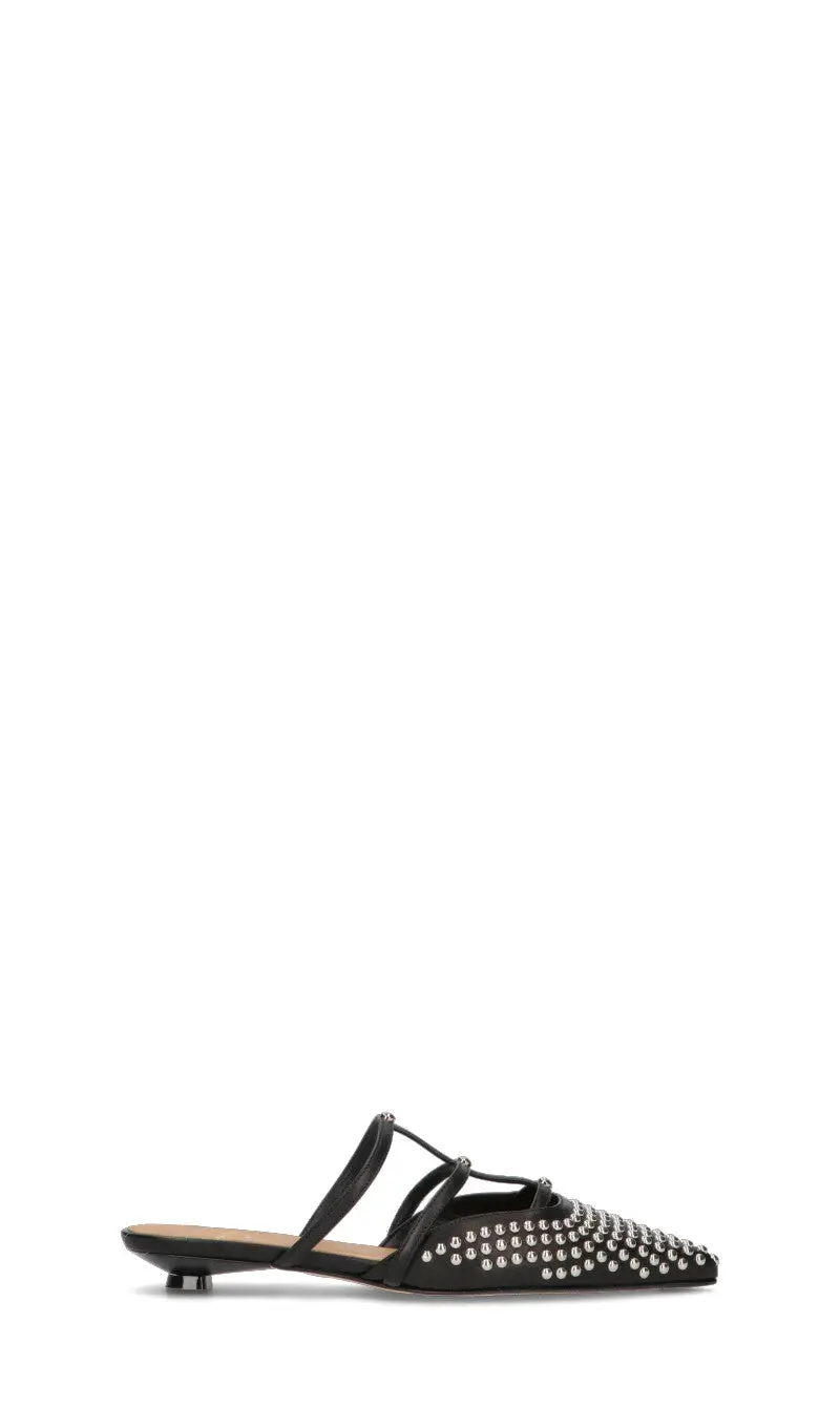 Sabot donna nero in pelle Vario