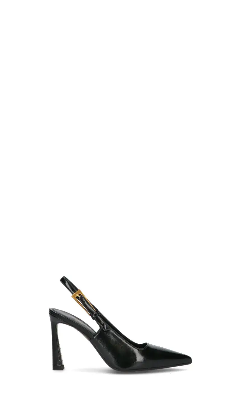 Slingback donna nero in pelle Vario