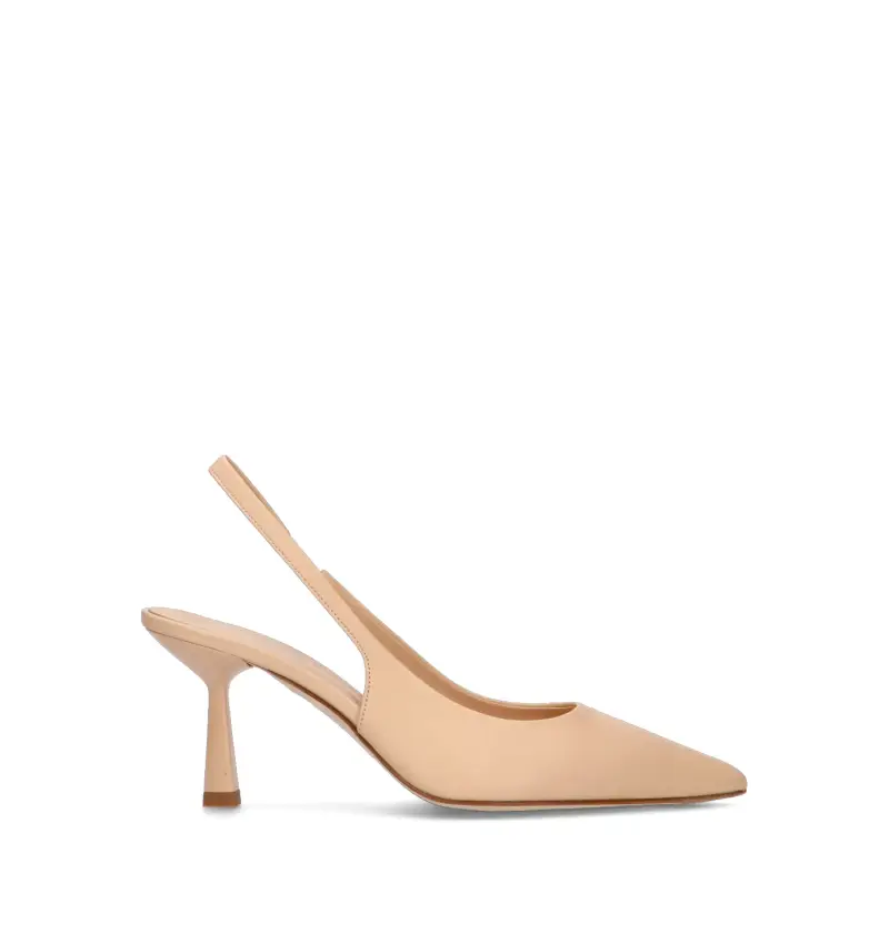 Slingback donna nude in pelle Vario