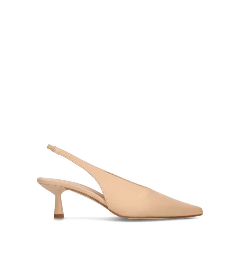 Slingback donna nude in pelle Vario