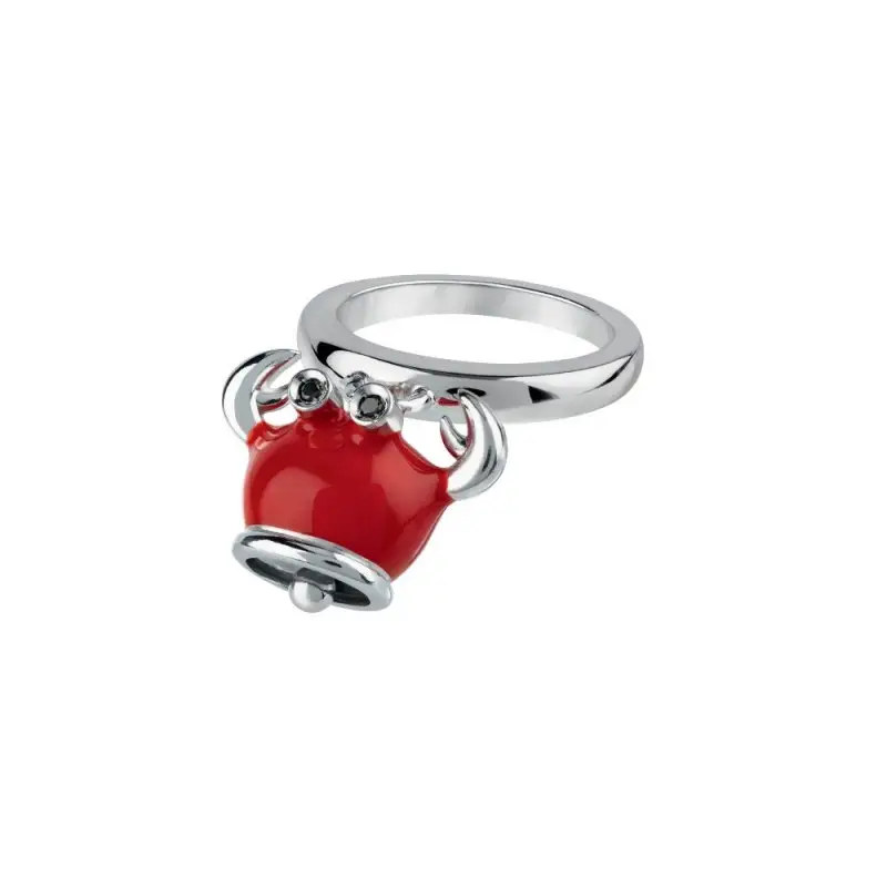 Anello Et Voilà Granchio Micro In Argento, Smalto Rosso E Diamanti Neri - Chantecler miniatura 2