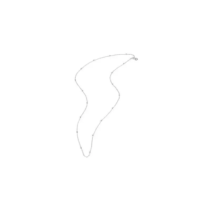Catena Con Sferette 80 Cm In Oro Bianco 9Kt Oro - Chantecler