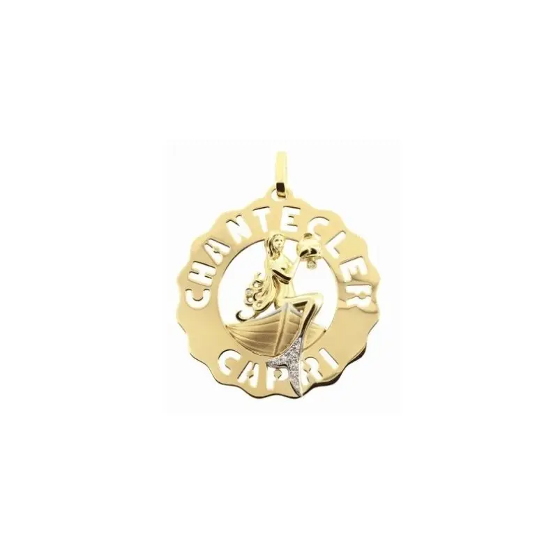 Ciondolo Chantecler Logo In Oro Giallo Misura Grande - Chantecler