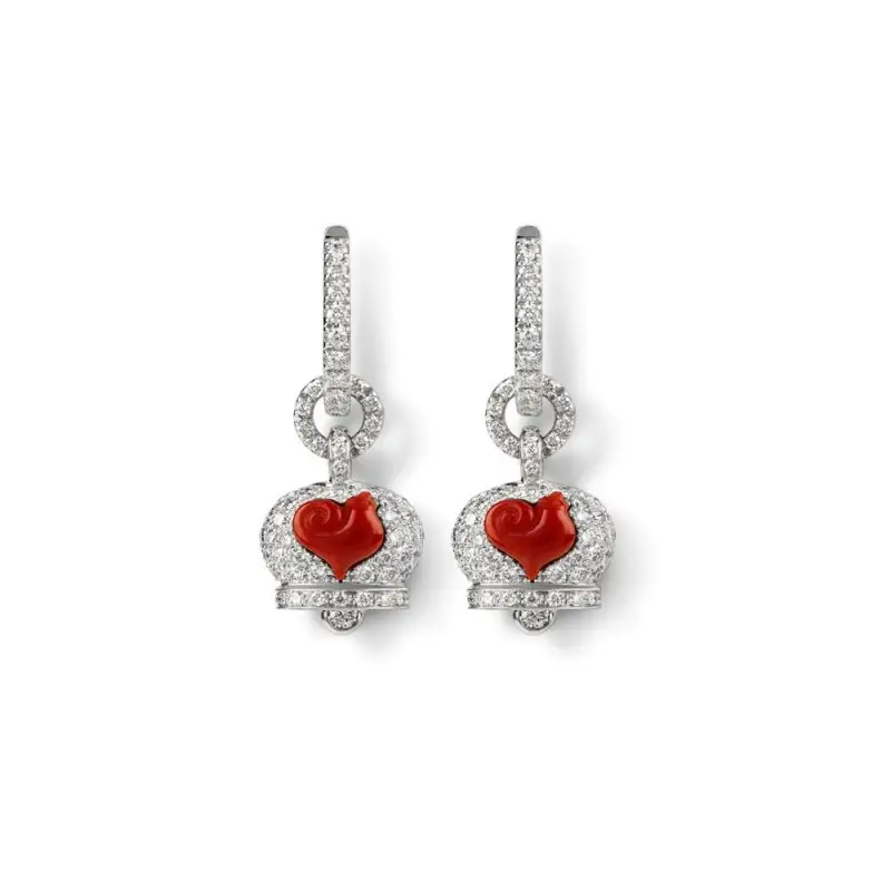 Orecchini Campanella Micro In Oro Bianco 18Kt - Chantecler miniatura 2