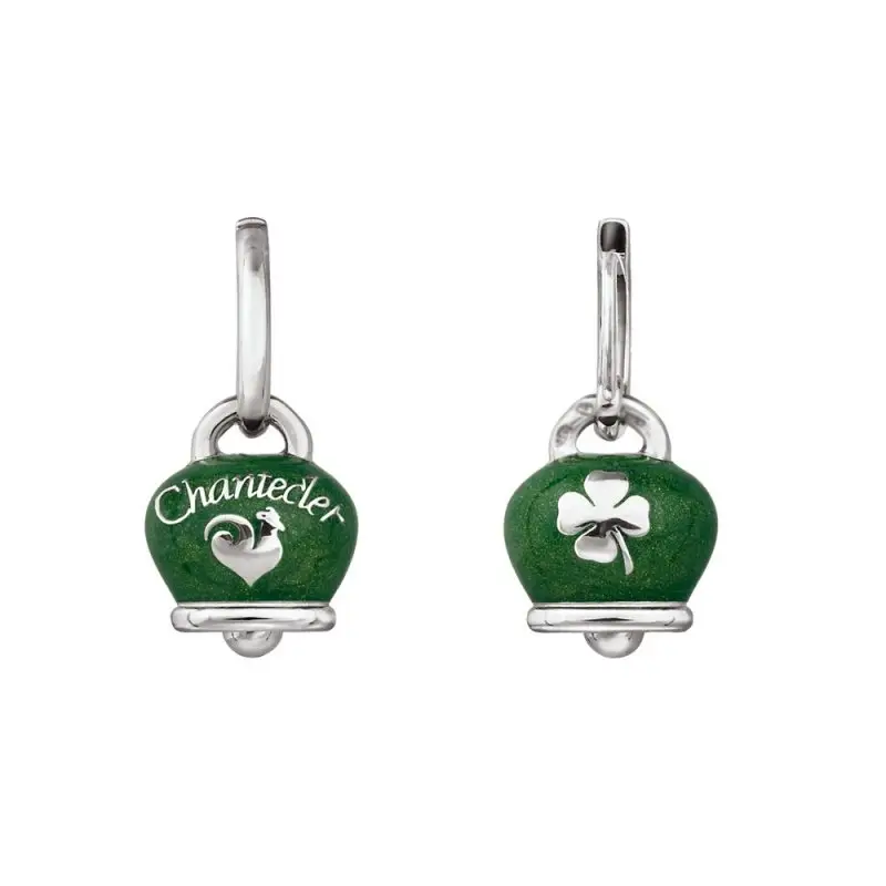 Orecchini Et Voilà Campanella In Argento E Smalto Verde - Chantecler miniatura 2
