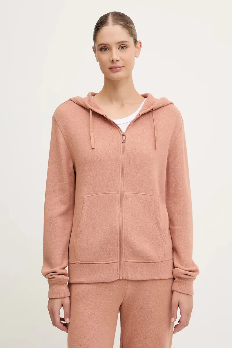 felpa donna colore blu navy con cappuccio C15WL5 Arancione