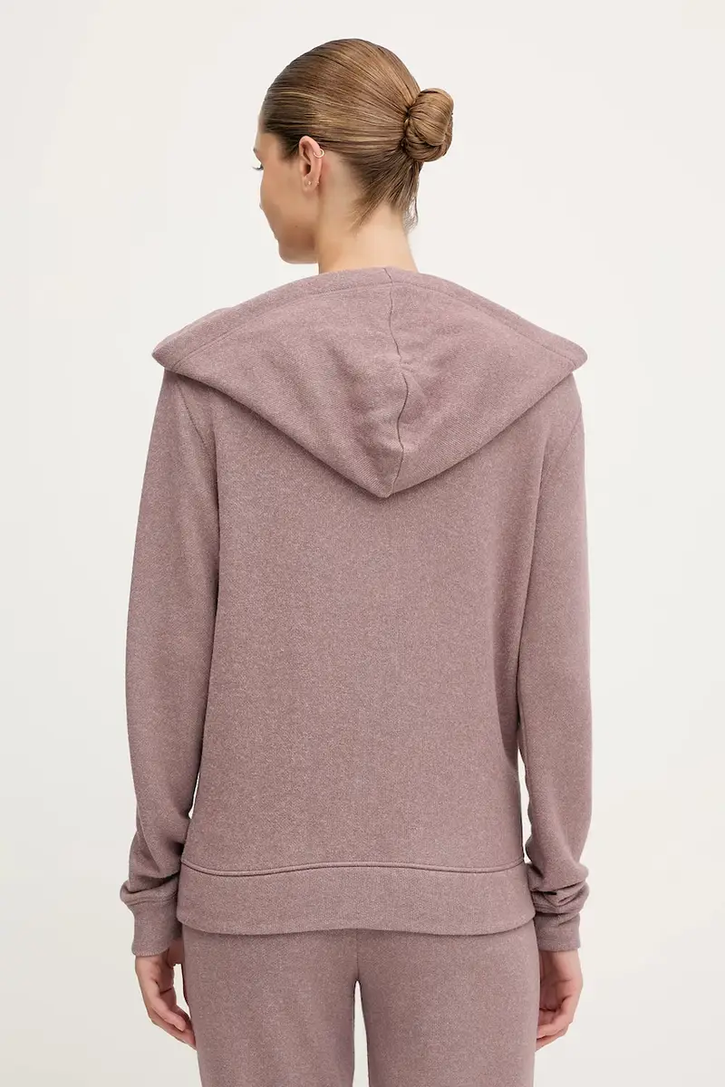 felpa donna colore blu navy con cappuccio C15WL5 Rosa miniatura 3