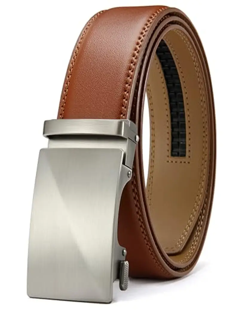 CHAOREN Cintura Da Uomo In Pelle, Cintura Automatica, Senza Fori, Larghezza 35 mm, Misura Personalizzata