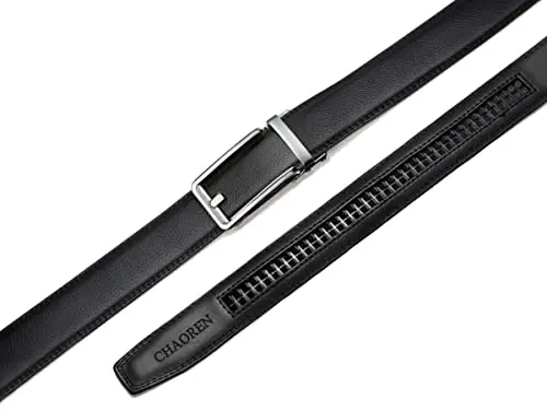 CHAOREN Cintura Uomo, Cintura Uomo Pelle Cricchetto Automatica Fibbia 35mm, Cinta Regolabili per Adattarsi miniatura 3