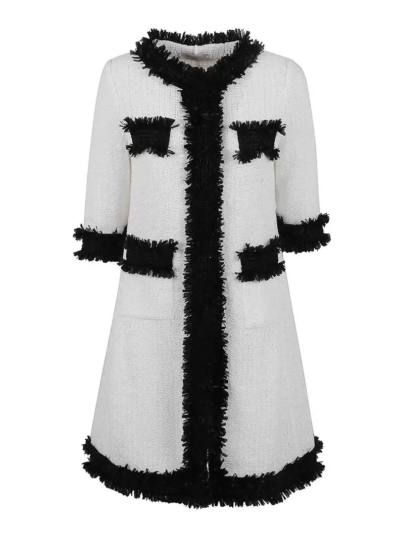 Giacca da roundneck tropicale Bianco