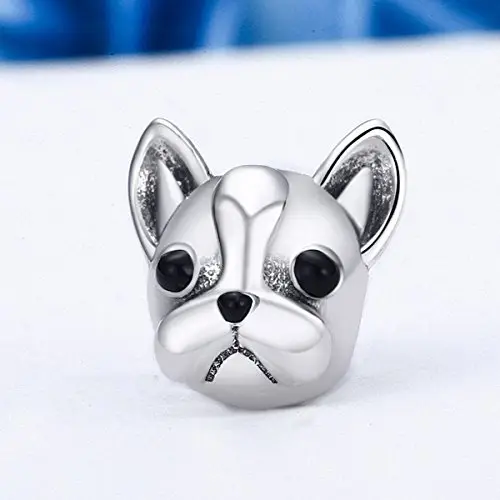 Charm Ciondoli Bulldog Francese cane in Argento Sterling 925 per Bracciali Pandora miniatura 3