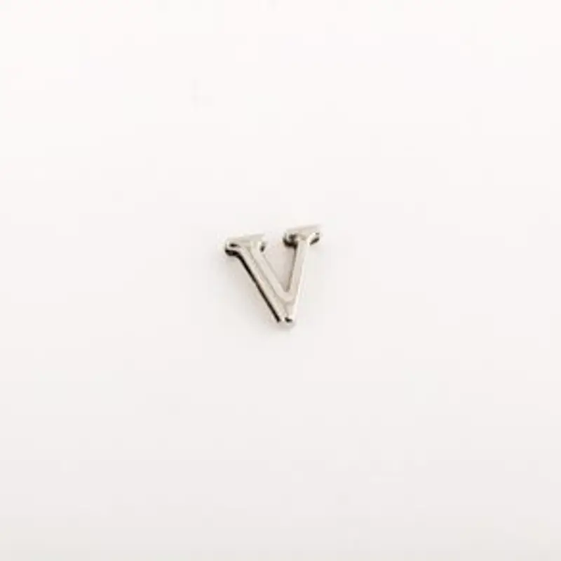 Charm Lettera V - Amelia Letters - CHARM, Argento, TAGLIA UNICA