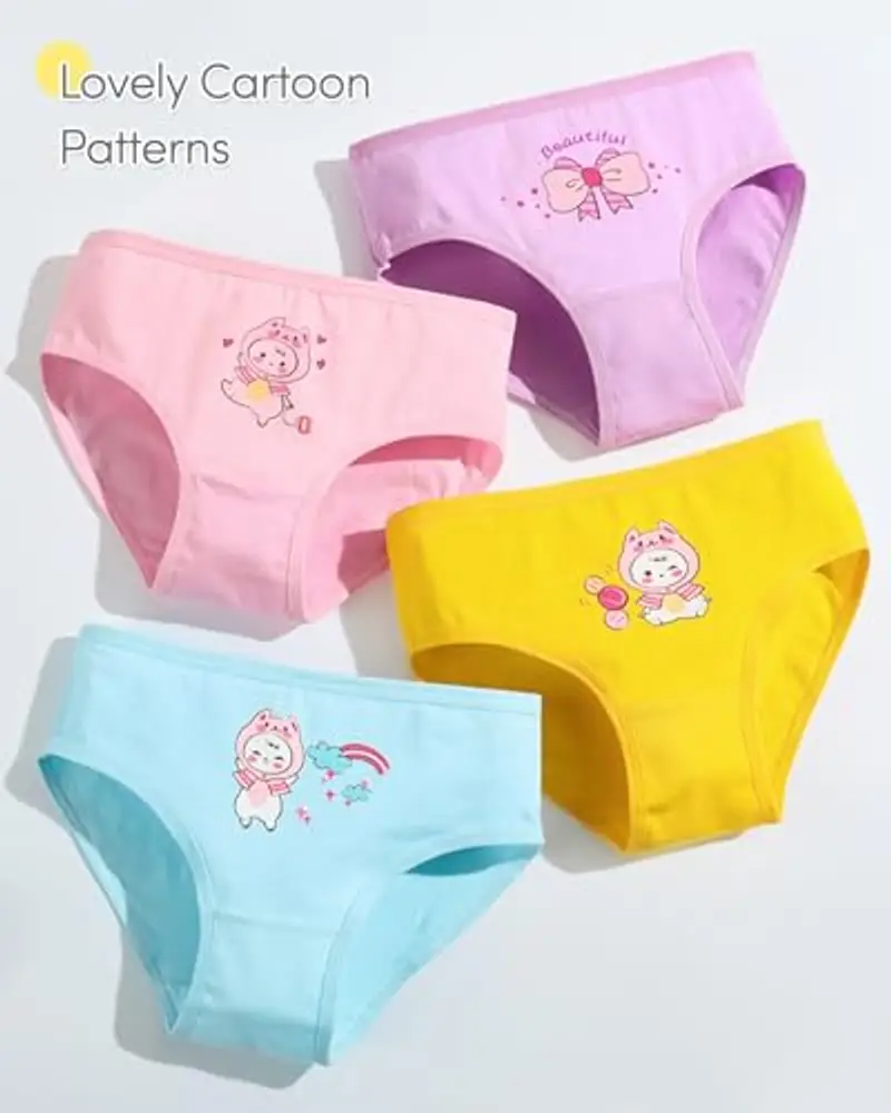 Charmi Mutande in Cotone Intimo Bambina Cartone Animato Pacco da 12 Maiale Orso Criceto 8 miniatura 2