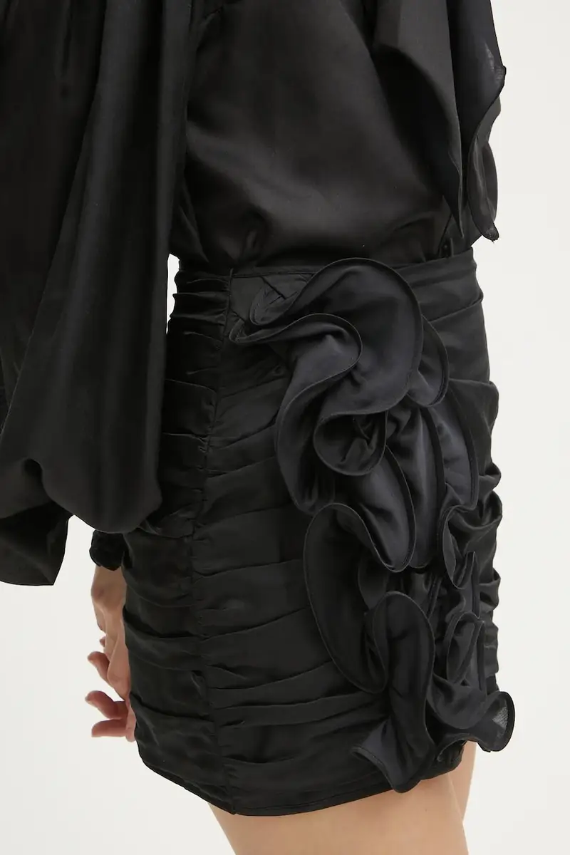 gonna con aggiunta di seta Gian colore nero 256400