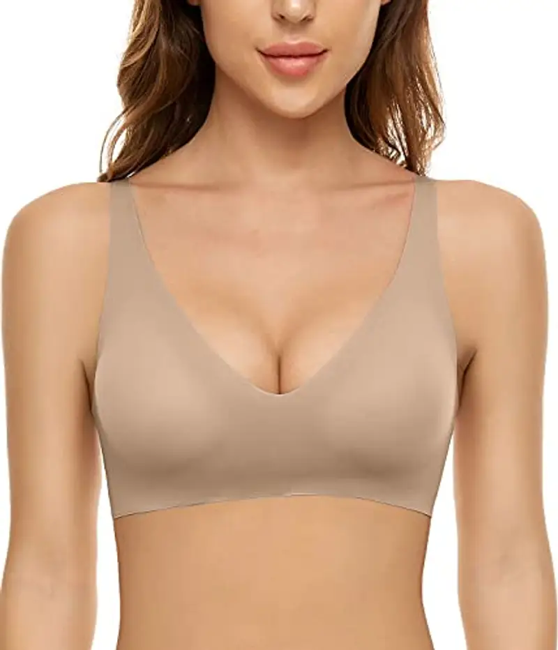 CHECHURY Reggiseno Senza Cuciture Zero Feel con Imbottitura Removibile