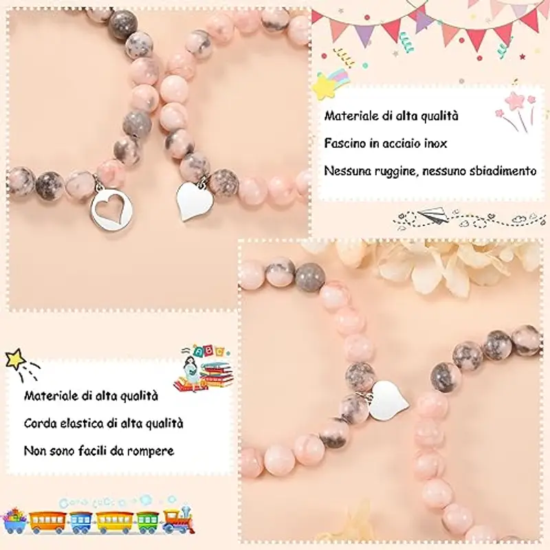 Cheerslife Bracciale Mamma e Figlia Braccialetto Mamma e Bambina Bracciale Ragazza Madre Torna a Scuola Regali Gioielli Mamma e Me Natale Ringraziamento miniatura 2
