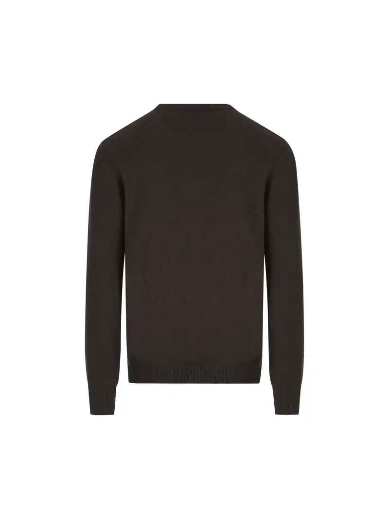 Maglia In Cashmere MARRONE miniatura 2