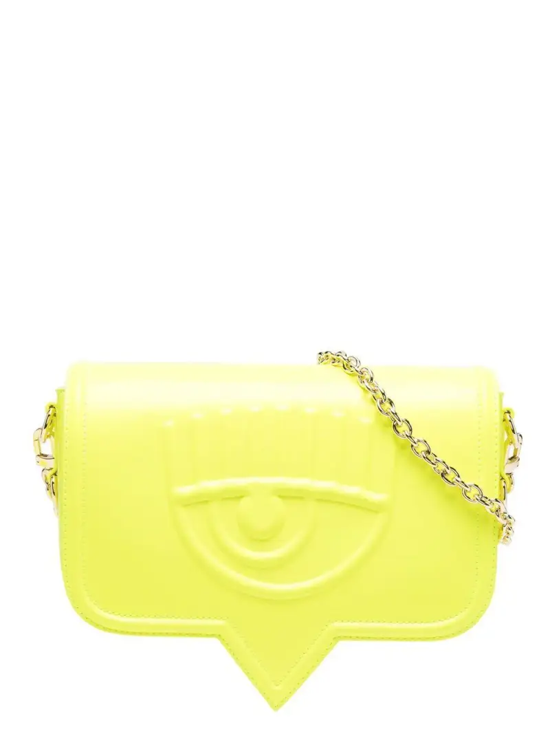 603 Borsa Giallo Fluo Grande Logo Occhio C/catena
