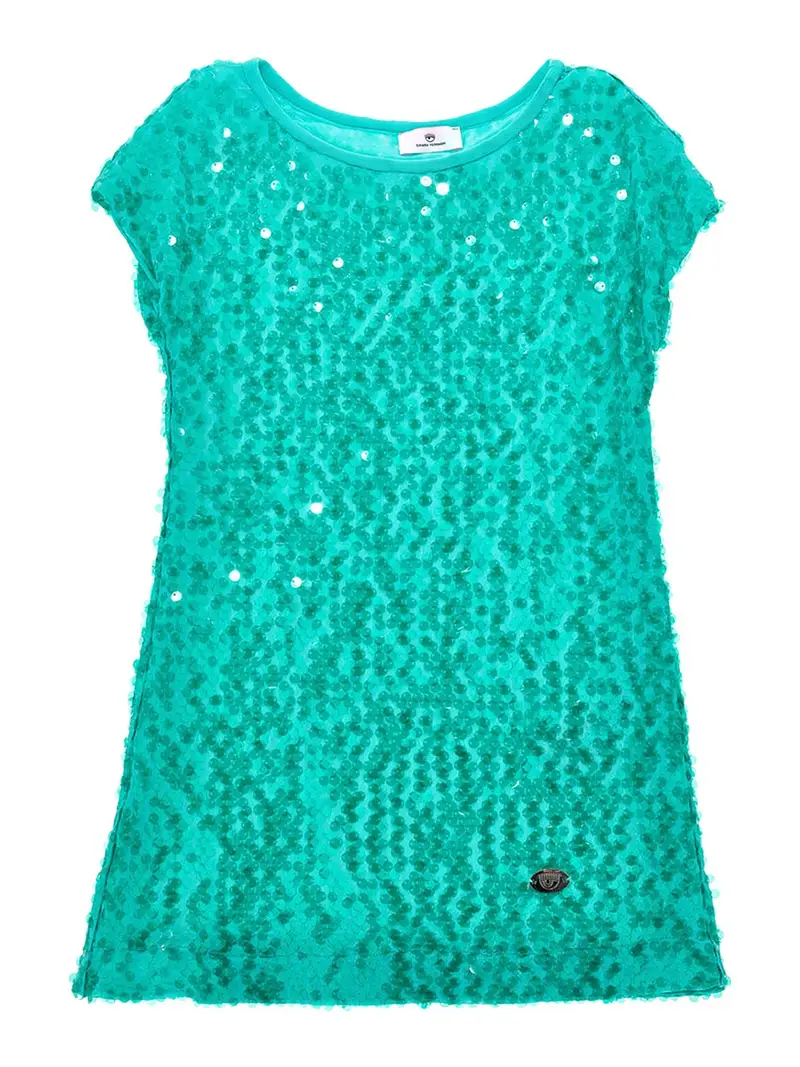 Abito con paillettes Verde