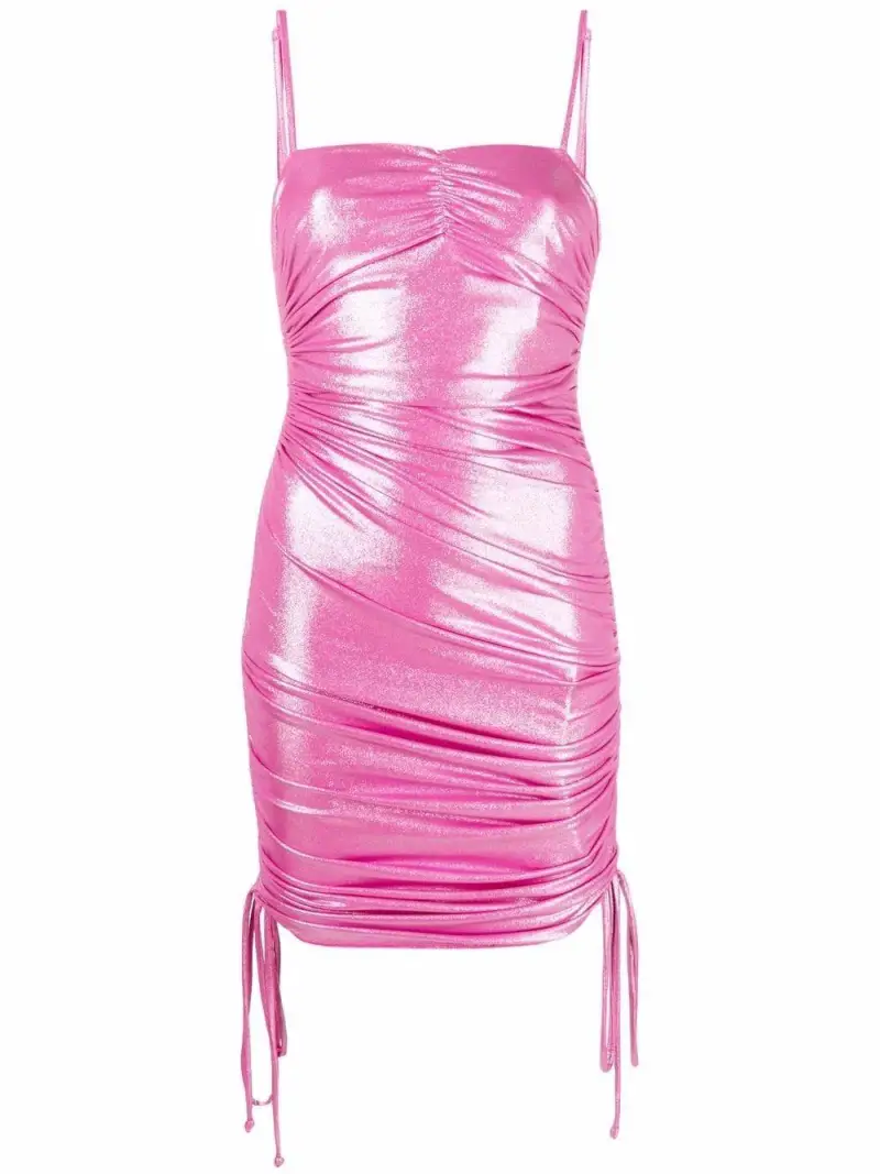 Abito fucsia mini finish satin Rosa